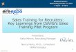 Sales Training for Recruiters: Key Learnings from DaVita's Sales Training Pilot Program