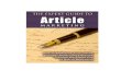 The expert guide to article marketing