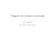 Triggers to create a concept rayn howayek