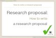 Essay Examples | How To Write A Research Proposal