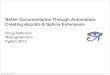 Better Documentation Through Automation: Creating docutils & Sphinx Extensions
