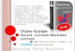 China-Europe Social culture/Business culture