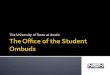 The Office of the Student Ombuds March 2012