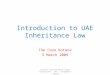 Introduction To UAE Inheritance Law