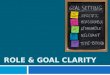 Role & goal clarity