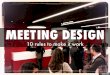 Simple Rules of Meeting Design