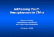 Session 4   Youth Unemployment China Presentation