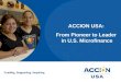 ACCION USA: From Pioneer to Leader in Domestic Microfinance