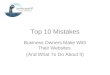 Top 10 Mistakes Business Owners Make With Their Websites