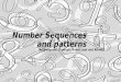 Number sequences and patterns