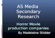 Horror film production companies