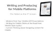 Writing and Producing For Mobile Platforms