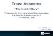 Trace Asbestos Presentation from SA Herbst