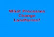 What Processes Change Landforms