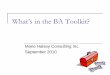 What is in your Business Analysis Toolkit?