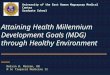 Relationship between Health MDGs and Environmental Health