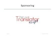 The Meet Your Translator Night Details for Sponsors