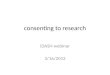 Consent to Research - iDASH webinar