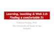 Learning, teaching & Web 2.0: Finding a comfortable fit