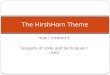 HirshHorn theme: how I created it