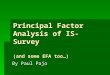 Principal Factors Analysis on IS Survey