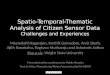 Spatio-Temporal-Thematic Analysis of Citizen-Sensor Data: Challenges and Experiences