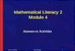 NCV 2 Mathematical Literacy Hands-On Training Activities Module 4