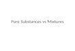 Pure substances vs mixtures