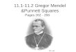Gregor Mendel & Punnett Squares
