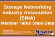 Storage Networking Industry Association (SNIA) Member Talks Stale Data (Slides)