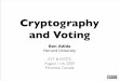 Cryptography and Voting