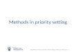 2.2 methods in priority setting (t)