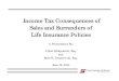 Income Tax Consequences Of The Sales And Surrenders Of Life Insurance Policies