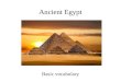 Ancient Egypt: basic vocabulary