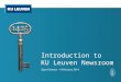 Introduction to KU Leuven Newsroom