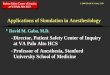 Application of simulation in anesthesia  Application of simulation in anesthesia