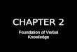 Chapter 2: Verbal Communication