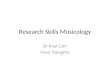 Research Skills Musicology Final Session Prior To Easter Break