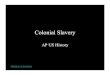 Colonial slavery US