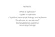 Aphasia What is aphasia? Types of aphasia