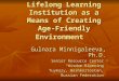 Lifelong Learning Institution as a Means Of Creating Age Friendly Environment