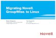 Migrating Novell GroupWise to Linux
