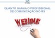 Quanto ganha o profissional de comunicação no Rio Grande do Sul