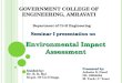 Seminar on Environmental Impact Assessment