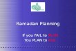 Plan for Ramadan