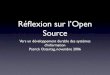 Réflexion sur l'Open Source