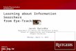 Learning about Information Searchers from Eye-Tracking by Jacek Gwizdka