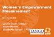 Session 2b - Starr and Kruger - Measuring women's empowerment