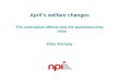 April's welfare changes: the cumulative effects and the questions they raise