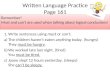 Written language practice unit4